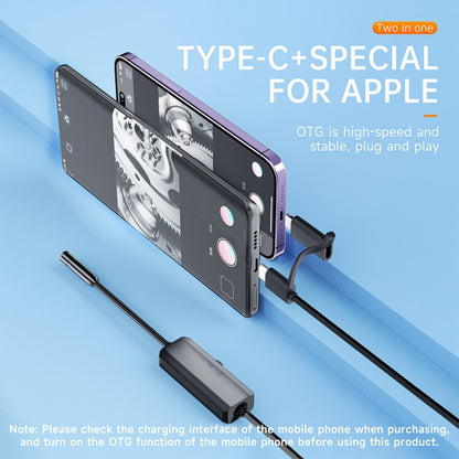 AN112 2 in 1 USB-C / Type-C + 8 Pin Interface 8mm HD Industry Endoscope, 1m Soft Tube, 2m Soft Tube, 3.5m Soft Tube, 5m Soft Tube, 10m Soft Tube, 1m Hard Tube, 2m Hard Tube, 3.5m Hard Tube, 5m Hard Tube, 10m Hard Tube