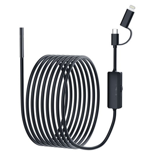 AN112 2 in 1 USB-C / Type-C + 8 Pin Interface 5.5mm HD Industry Endoscope, 1m Soft Tube, 2m Soft Tube, 3.5m Soft Tube, 5m Soft Tube, 10m Soft Tube, 1m Hard Tube, 2m Hard Tube, 3.5m Hard Tube, 5m Hard Tube, 10m Hard Tube