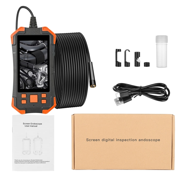 T20 4.3 inch IPS Screen 5.5mm Single Camera IP67 Waterproof Hard Cable Digital Endoscope, 1m, 2m, 3.5m, 5m, 10m