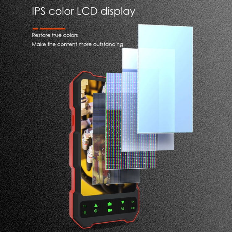 T21 4.5 inch IPS Color Screen 8mm Single Camera Split Hard Cable Industrial Endoscope, 1m, 2m, 3.5m, 5m, 10m