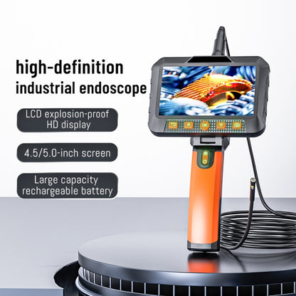 T27 5 inch IPS Color Screen 5.5mm Single Camera Handheld Hard Cable HD Industrial Endoscope, 1m, 2m, 3.5m, 5m, 10m