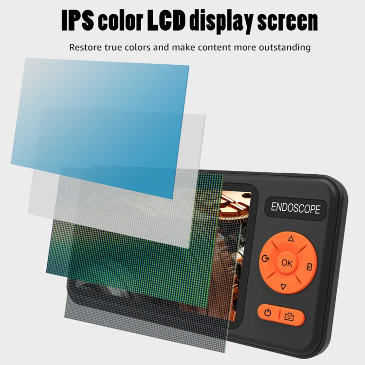 T29 5 inch IPS Screen 5.5mm Single Lens IP67 Waterproof Industrial Endoscope With Bracket, 1m, 2m, 3.5m, 5m, 10m