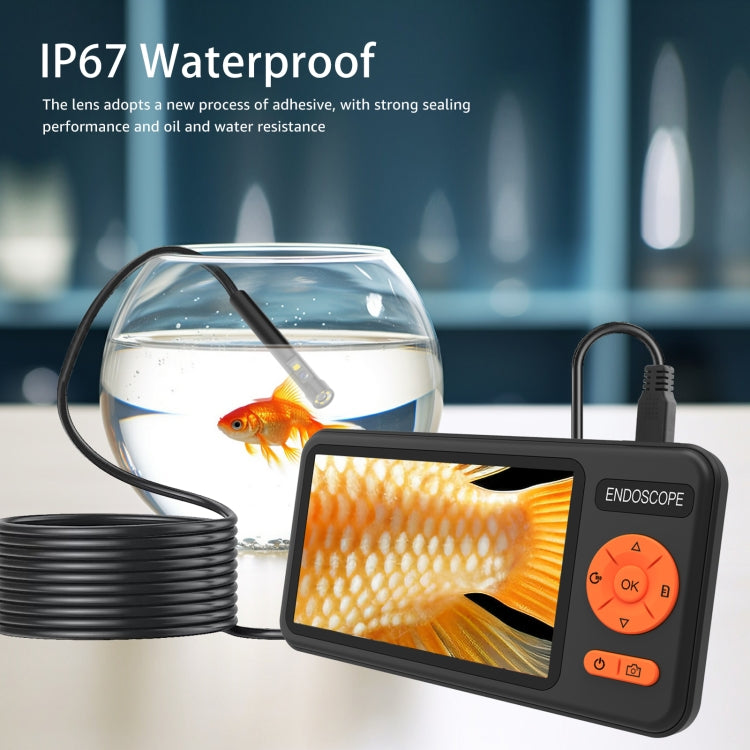 T29 5 inch IPS Screen 5.5mm Single Lens IP67 Waterproof Industrial Endoscope With Bracket, 1m, 2m, 3.5m, 5m, 10m