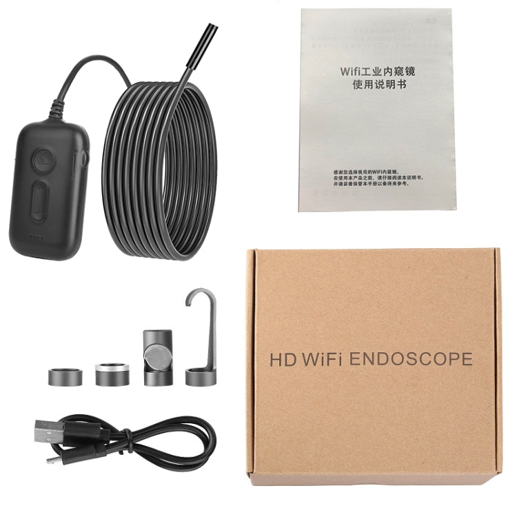 Y15 3.9mm Single Camera WiFi Connected Hard Cable HD Industrial Endoscope, 1m, 2m, 3.5m, 5m