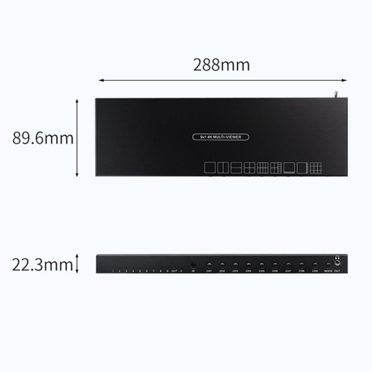 Measy MV4391 9-screen 4K HDMI 1080P Simultaneous Display Splitter, MV4391