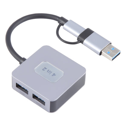 BYL-2320A 4 in 2 USB + USB-C / Type-C to USB + USB-C / Type-C 4 Port HUB Adapter, BYL-2320A