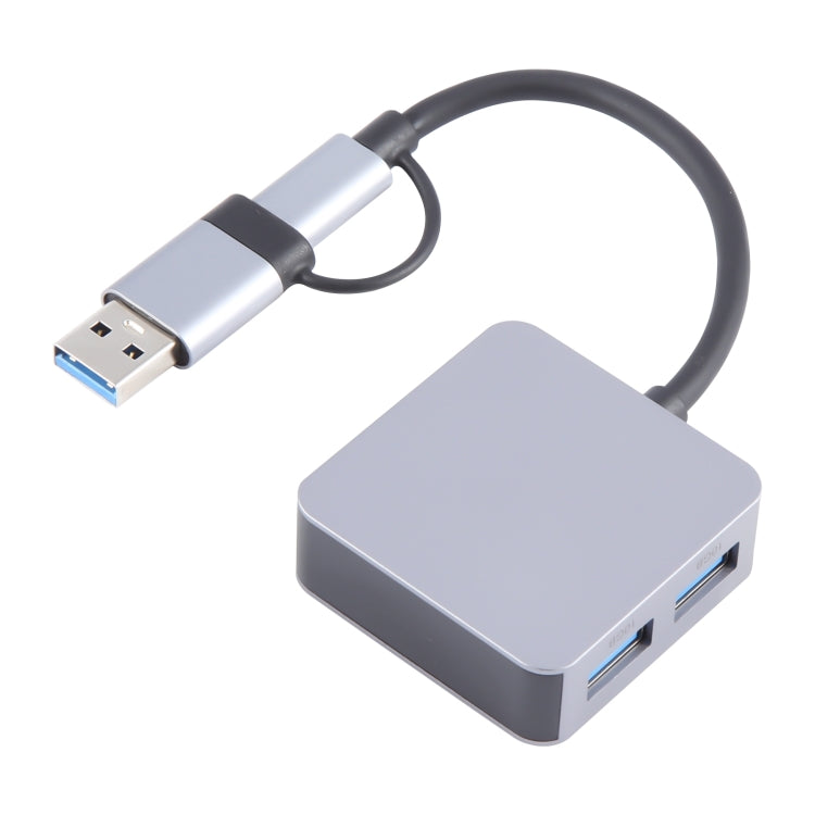 BYL-2320A 4 in 2 USB + USB-C / Type-C to USB + USB-C / Type-C 4 Port HUB Adapter, BYL-2320A