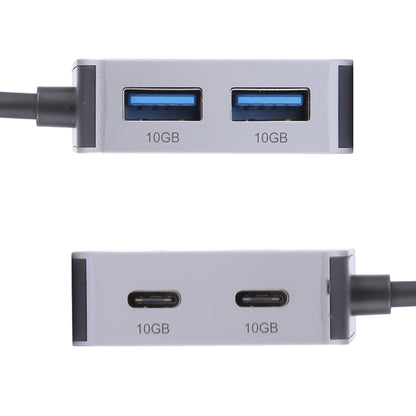 BYL-2320A 4 in 2 USB + USB-C / Type-C to USB + USB-C / Type-C 4 Port HUB Adapter, BYL-2320A