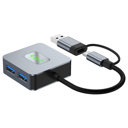 BYL-2320 4 in 2 USB + USB-C / Type-C to USB 3.2 4 Port HUB Adapter, BYL-2320