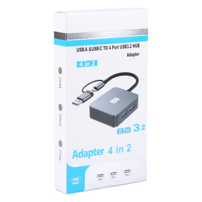 BYL-2320 4 in 2 USB + USB-C / Type-C to USB 3.2 4 Port HUB Adapter, BYL-2320