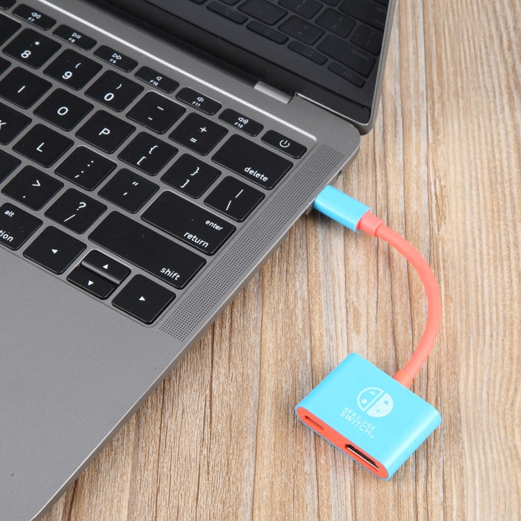 2 in 1 USB-C / Type-C to HDMI + USB-C / Type-C Video Converter for Switch / Steam, For Switch / Steam Type-C