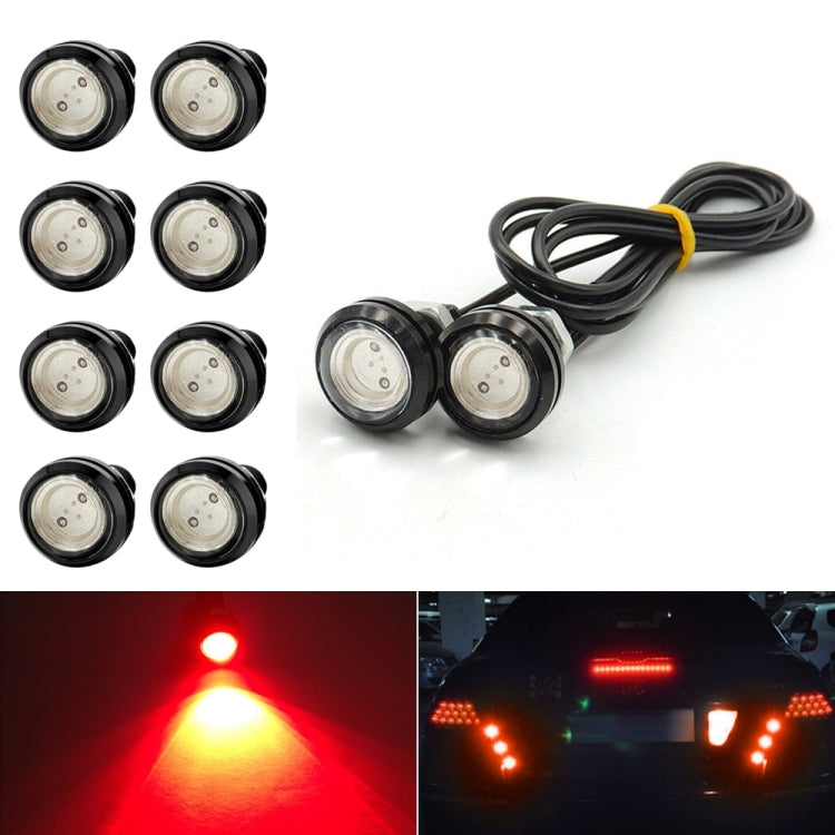 10pcs 23mm 1.5W DC12V Motorcycle Eagle Eye Light Double Lens Strobe Light, DC12V (White Light), DC12V (Red Light), DC12V (Yellow Light)