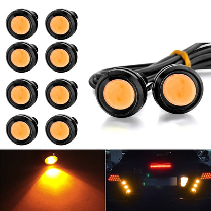 10pcs 23mm 1.5W DC12V Motorcycle Eagle Eye Light Double Lens Strobe Light, DC12V (White Light), DC12V (Red Light), DC12V (Yellow Light)