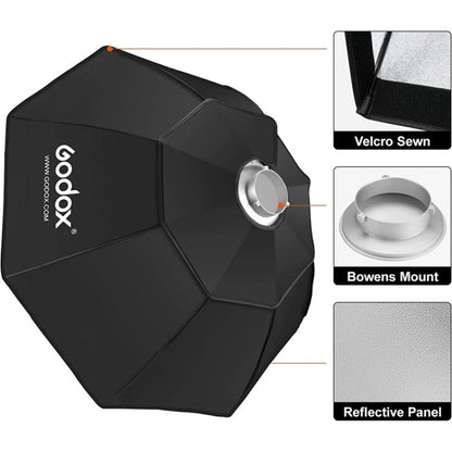 Godox Octagon Honeycomb Grid Softbox with Bowens Mount, 95cm, 120cm, 140cm