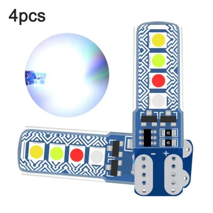 4pcs/Pack T10 3030 Lamp Beads 8SMD Car Clearance Lights License Plate Light, T10