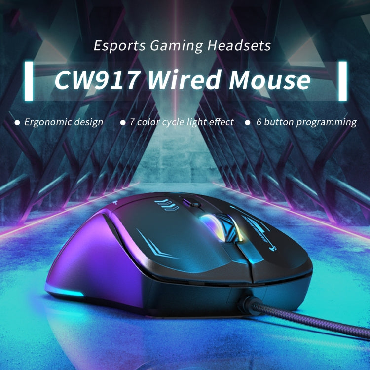 ONIKUMA CW917 RGB 3600DPI Wired Mouse, CW917 Wired Mouse