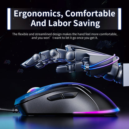 ONIKUMA CW917 RGB 3600DPI Wired Mouse, CW917 Wired Mouse