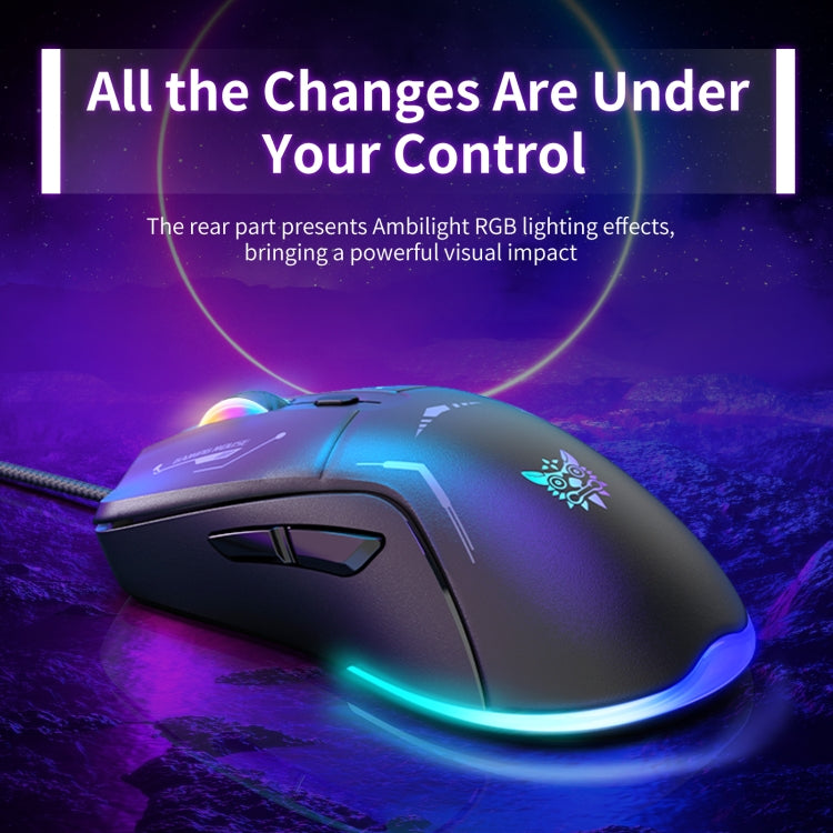 ONIKUMA CW917 RGB 3600DPI Wired Mouse, CW917 Wired Mouse