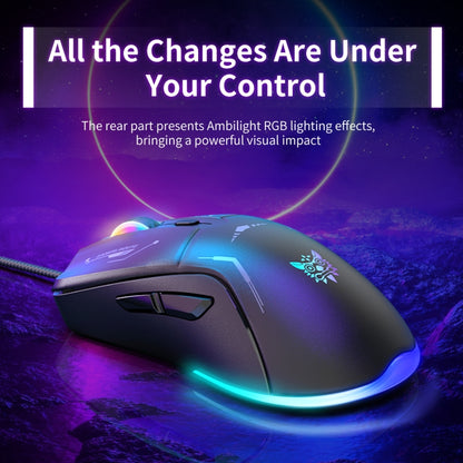 ONIKUMA CW917 RGB 3600DPI Wired Mouse, CW917 Wired Mouse