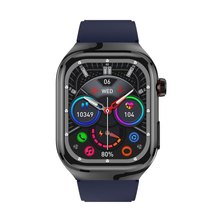 TK16 2.04 inch LCD Screen Silicone Strap Smart Watch Supports Health Monitoring