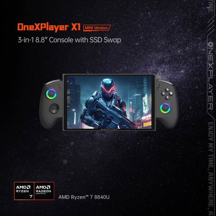 ONE-NETBOOK OneXPlayer X1 mini 8.8 inch Handheld Game Console, Windows 11 AMD Ryzen 7 8840U, 16GB+512GB, 16GB+1TB, 32GB+1TB, 32GB+2TB, 64GB+2TB