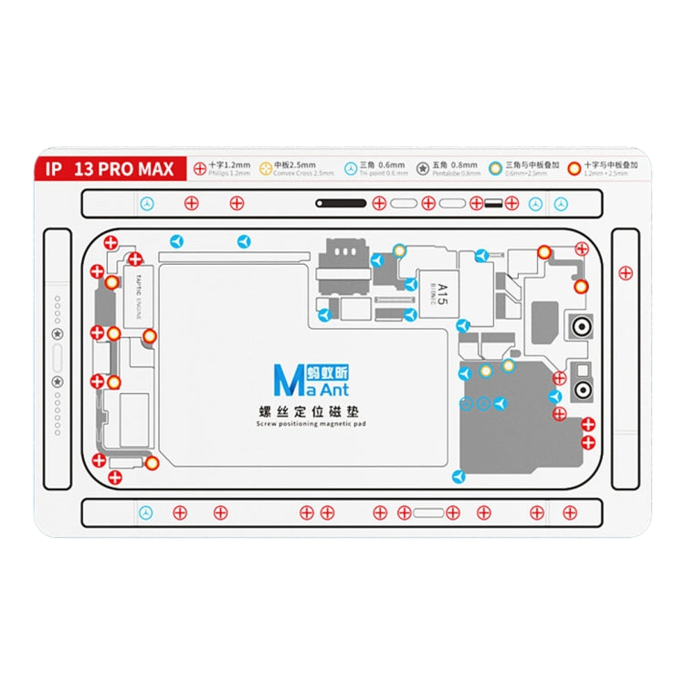 MaAnt Double-sided Screw Positioning Flexible Soft Magnetic Pad, For iPhone 15 Pro Max, For iPhone 15 Pro, For iPhone 15 Plus, For iPhone 15, For iPhone 14 Plus, For iPhone 14, For iPhone 14 Pro, For iPhone 14 Pro Max, For iPhone 13 Pro Max