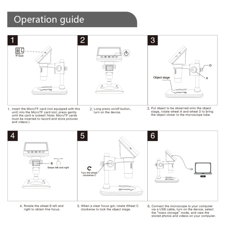 0-40mm 1080P 4.3 inch LCD Screen Mobile Phone Repair Industry HD Electron Didital Microscope