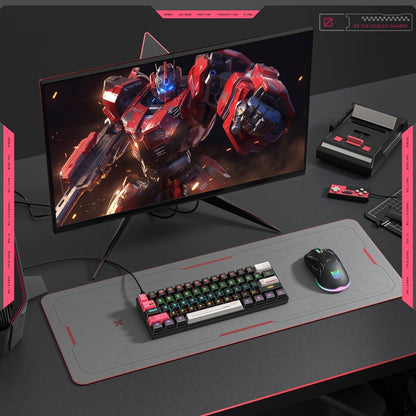 ONIKUMA G55 61 Keys RGB Colorful Lighting Wired Gaming Mechanical Keyboard, G55