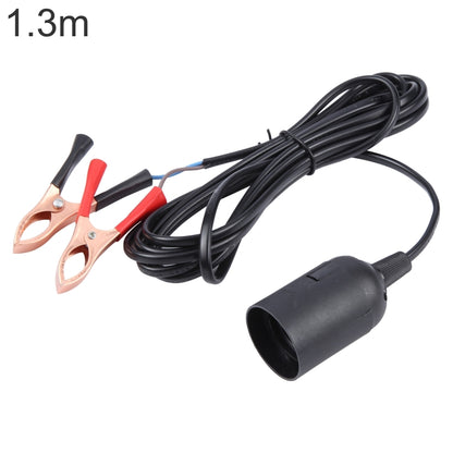 E14 Car Battery Charging Crocodile Clip to Headlight Connection Cable, 1.3m, 2.8m