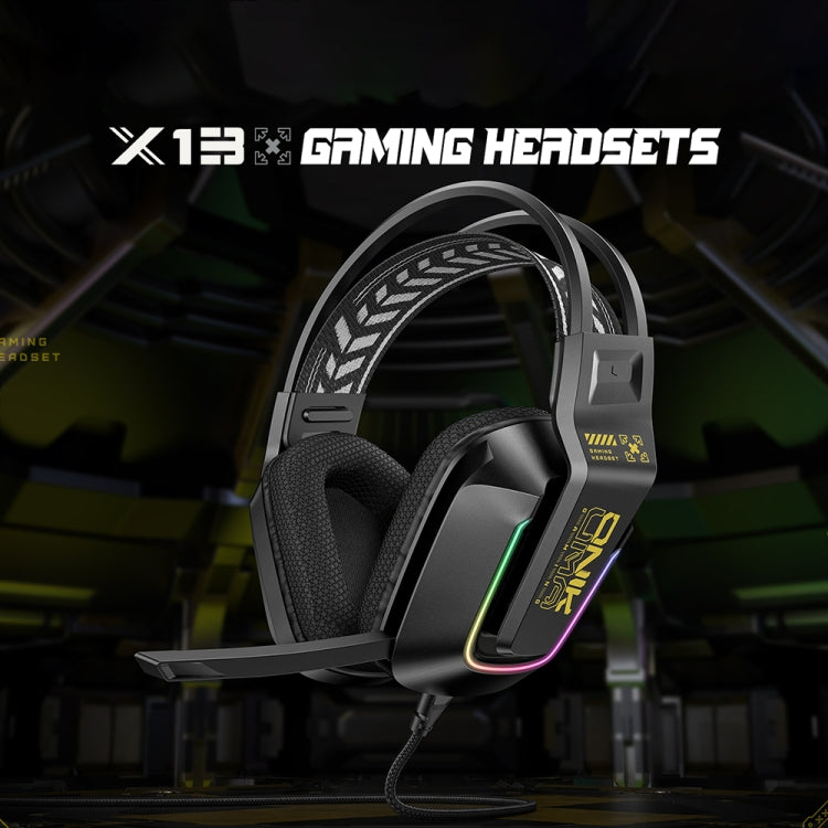 ONIKUMA X13 RGB Colorful Lighting Wired Gaming Headset with Microphone, X13