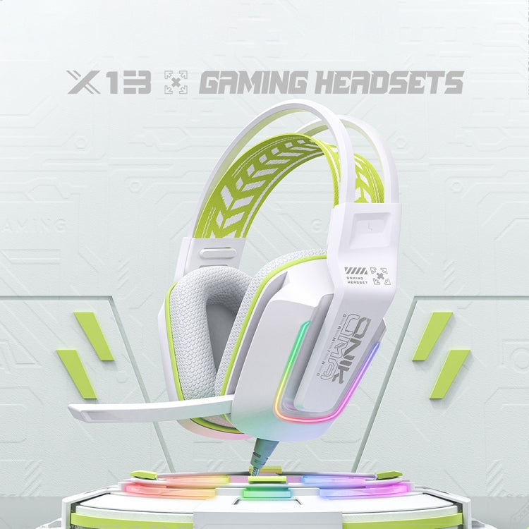 ONIKUMA X13 RGB Colorful Lighting Wired Gaming Headset with Microphone, X13