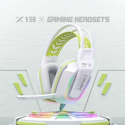ONIKUMA X13 RGB Colorful Lighting Wired Gaming Headset with Microphone, X13
