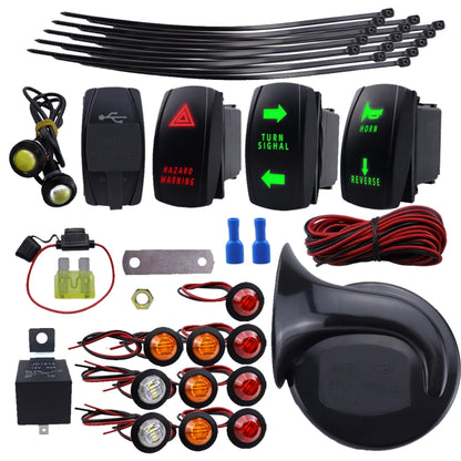 ATV UTV Turn Signal Fault Light Horn Wiring Harness Kit, CP-4335