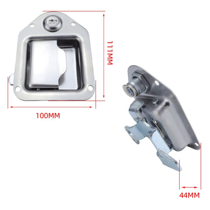 Trailer / Yacht / Truck Stainless Steel Tool Box Lock Paddle Latch & Keys, 1 Set