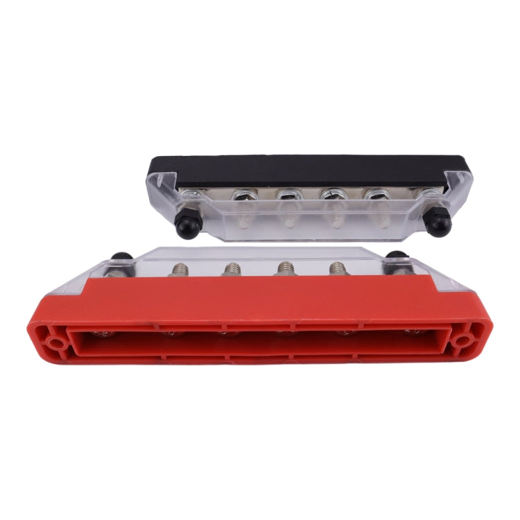 Pair 6 Way 48V 150A M6 Power Distribution Block Terminal Studs with 12pcs Terminals, CP-4428