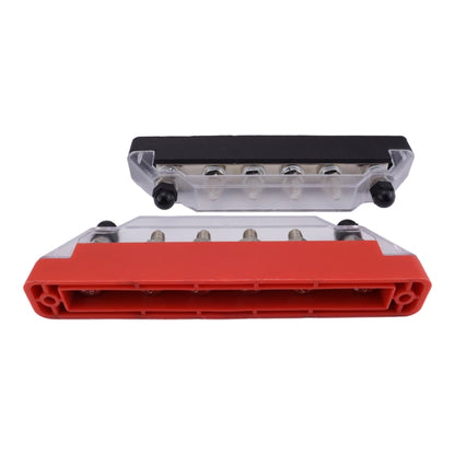 Pair 6 Way 48V 150A M6 Power Distribution Block Terminal Studs with 12pcs Terminals, CP-4428