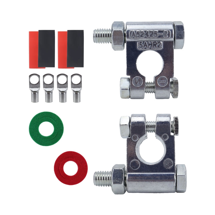 Car Positive & Negative Battery Connector Zinc Alloy Battery Clamp with 4pcs SC Terminals, without Cover