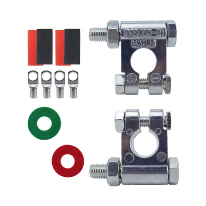 Car Positive & Negative Battery Connector Zinc Alloy Battery Clamp with 4pcs SC Terminals, without Cover