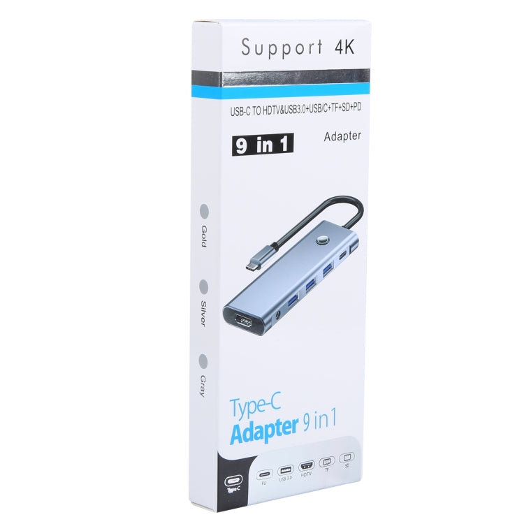 BYL-2410 9 in 1 Type-C to USB Multi-function Docking Station, BYL-2410