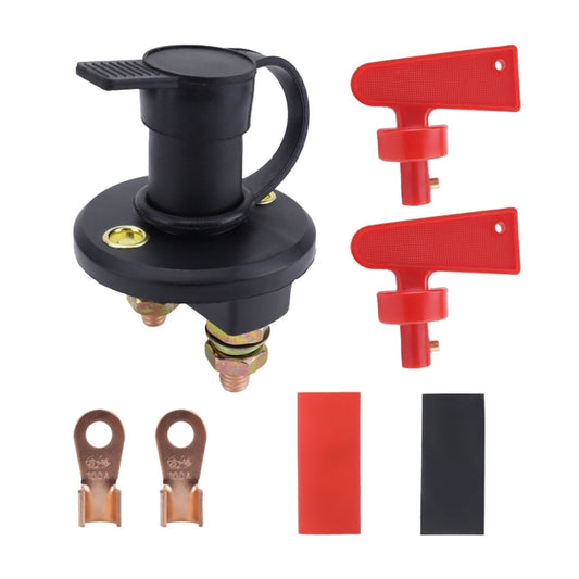 Car / Boat Battery Power Off Switch with 100A Terminal, Black