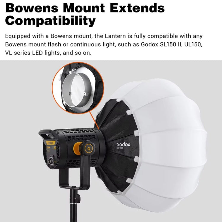 Godox Folding Lantern Softbox Bowens Mount Softbox, CS-50D, CS-65D, CS-85D