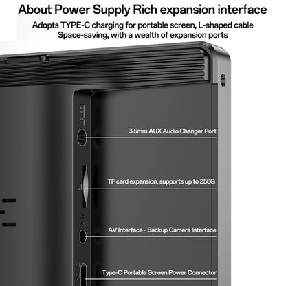 Yesido KM19 10.26 inch Center Console CarPlay Portable Car Video Navigation with Driving Recorder, KM19