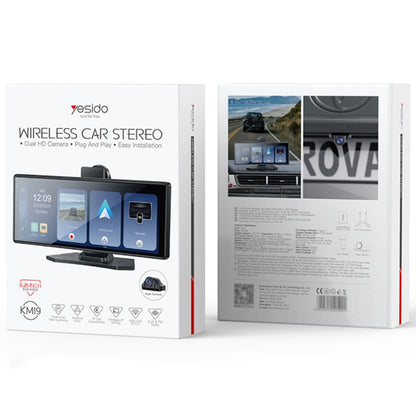 Yesido KM19 10.26 inch Center Console CarPlay Portable Car Video Navigation with Driving Recorder, KM19