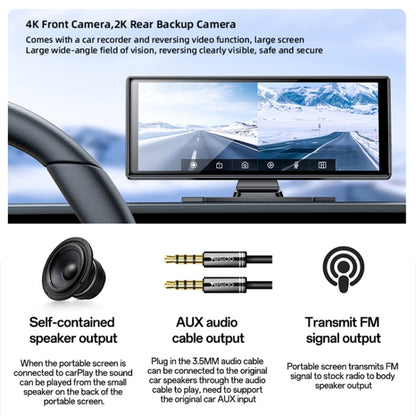 Yesido KM19 10.26 inch Center Console CarPlay Portable Car Video Navigation with Driving Recorder, KM19