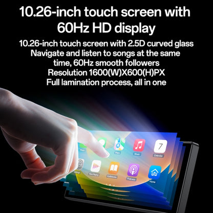 Yesido KM19 10.26 inch Center Console CarPlay Portable Car Video Navigation with Driving Recorder, KM19