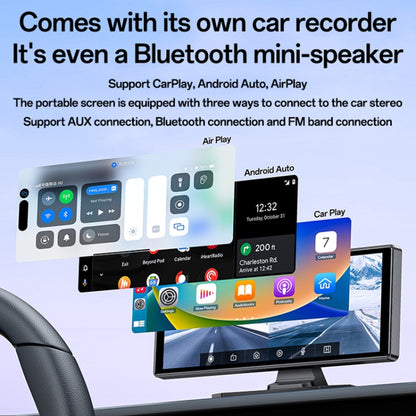 Yesido KM19 10.26 inch Center Console CarPlay Portable Car Video Navigation with Driving Recorder, KM19