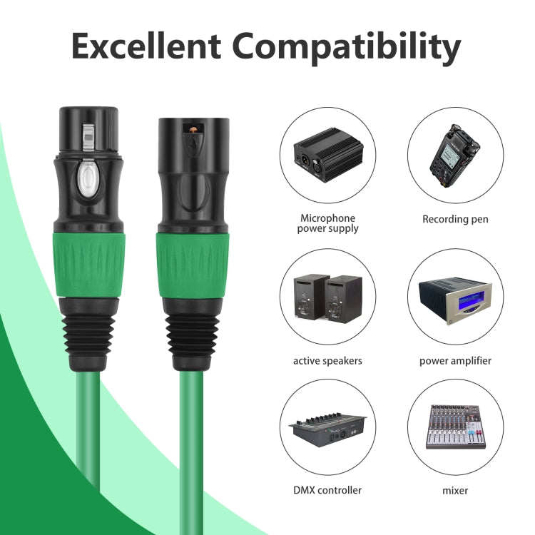JC1015 XLR 3pin Male to Female Audio Cable, 1m, 1.8m, 3m, 5m, 10m