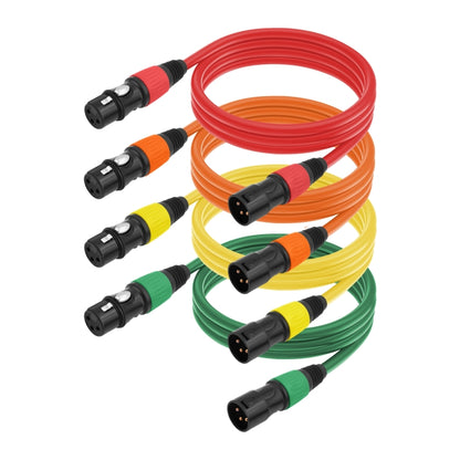 4 Color / Set JC1015 XLR 3pin Male to Female Audio Cable, 1m, 1.8m