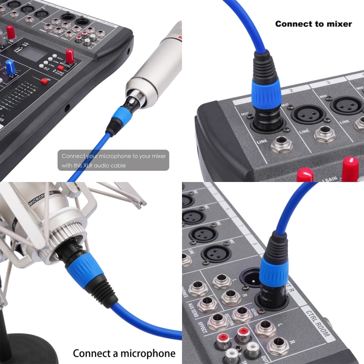 5 Color / Set JC1015 XLR 3pin Male to Female Audio Cable, 1m, 1.8m