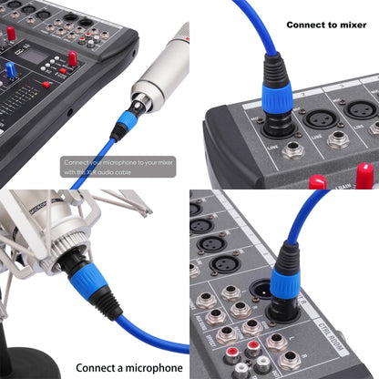 6 Color / Set JC1015 XLR 3pin Male to Female Audio Cable, 1m, 1.8m